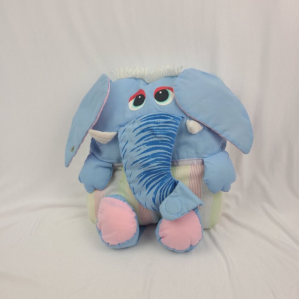 Pillow People Plumppets Elephant Pillow 1980's Vintage 14"